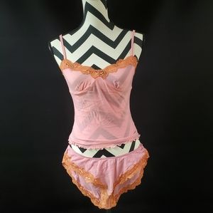 On Gossamer vintage cami and cheeky boy short set